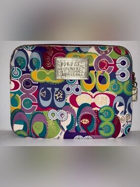Coach Poppy Pop C Graffiti Padded Laptop Case